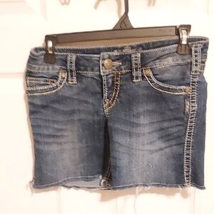 Silver Jeans Dark Indigo Jean Shorts
